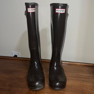 Hunter rainboots brown